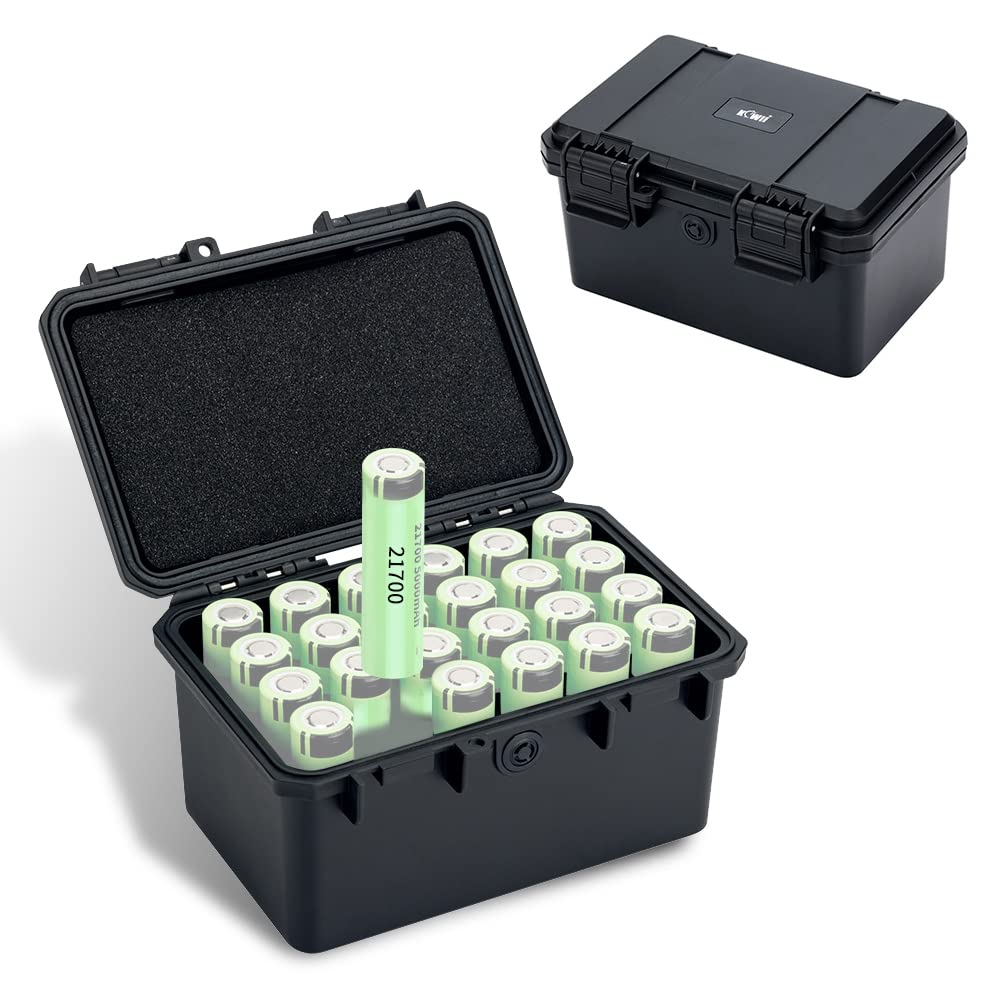 Amazon | KIWIFOTOS 大容量 電池ケース 21700電池 x24本 ス バッテリー